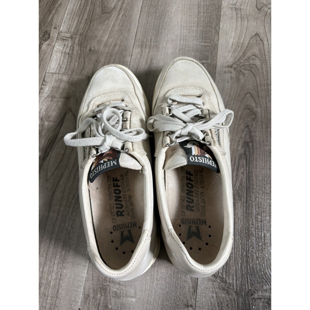 Mephisto Rush Nubuck leather sneakers shoes 39 US 8.5 EUR 6 Beige France - Picture 9 of 11